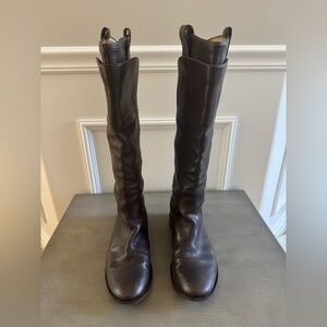 Frye Paige Tall Riding Boot 77535 Dark Brown Size 9.5